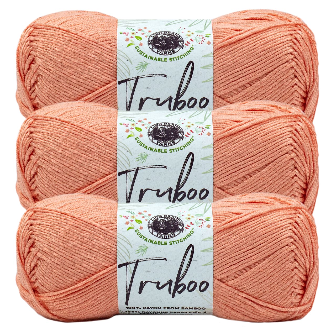 3 Pack Lion Brand® Sustainable Stitching™ Truboo Solid Yarn